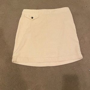 Urban Outfitters cream corduroy mini skirt